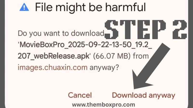 It is 2nd step on downloading movie box pro.